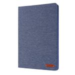For iPad 10.2 Cloth Style TPU Flat Protective Shell(Deep Blue)