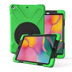 For Galaxy Tab A 8.0（2019）P200/P205  360 Degree Rotation PC + Silicone Protective Case with Holder & Hand-strap(Light Green)