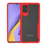 For Galaxy A71 Transparent PC + TPU Full Coverage Shockproof Protective Case(Red)