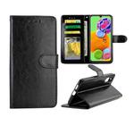 For Galaxy A90 5G Crazy Horse Texture Leather Horizontal Flip Protective Case with Holder & Card Slots & Wallet & Photo Frame(Black)