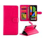 For Google Pixel4 XL Crazy Horse Texture Leather Horizontal Flip Protective Case with Holder & Card Slots & Wallet & Photo Frame(Magenta)
