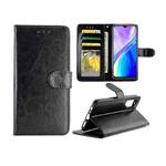 For OPPO Realme XT/X2 Crazy Horse Texture Leather Horizontal Flip Protective Case with Holder & Card Slots & Wallet & Photo Frame(Black)