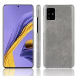 For Galaxy A51 Shockproof Litchi Texture PC + PU Case(Gray)