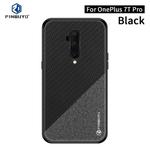 For Oneplus7T Pro PINWUYO Rong Series  Shockproof PC + TPU+ Chemical Fiber Cloth Protective Cover(Black)