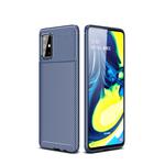 For Galaxy M80S Carbon Fiber Texture Shockproof TPU Case(Blue)