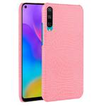 For Huawei Enjoy 10 Shockproof Crocodile Texture PC + PU Case(Pink)