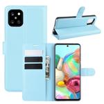 For Galaxy A81 / M60S / Note 10 Lite Litchi Texture Horizontal Flip Protective Case with Holder & Card Slots & Wallet(Blue)
