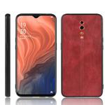 For Oppo Reno Z Shockproof Sewing Cow Pattern Skin PC + PU + TPU Case(Red)