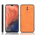 For Oppo Reno Z Shockproof Sewing Cow Pattern Skin PC + PU + TPU Case(Orange)