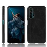 For Huawei Honor 20 Pro Shockproof Sewing Cow Pattern Skin PC + PU + TPU Case(Black)