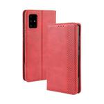 For Galaxy S20+ Magnetic Buckle Retro Crazy Horse Texture Horizontal Flip Leather Case with Holder & Card Slots & Photo Frame(Red)