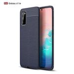 For Galaxy S20 Litchi Texture TPU Shockproof Case(Navy Blue)