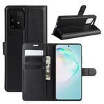 For Galaxy A91 / M80s / S10 Lite  Litchi Texture Horizontal Flip Protective Case with Holder & Card Slots & Wallet(Black)