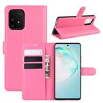 For Galaxy A91 / M80s / S10 Lite  Litchi Texture Horizontal Flip Protective Case with Holder & Card Slots & Wallet(Rose red)