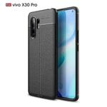 For Vivo X30 Pro Litchi Texture TPU Shockproof Case(Black)