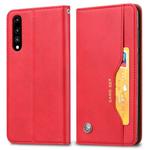 For Honor 9X Pro/Huawei Y9S /Honor 9X （No Fingerprints Version） Knead Skin Texture Horizontal Flip Leather Case  with Photo Frame & Holder & Card Slots & Wallet(Red)