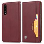 For Honor 9X Pro/Huawei Y9S /Honor 9X （No Fingerprints Version） Knead Skin Texture Horizontal Flip Leather Case  with Photo Frame & Holder & Card Slots & Wallet(Wine Red)