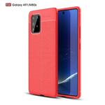 For Galaxy A91 / M80s Litchi Texture TPU Shockproof Case(Red)