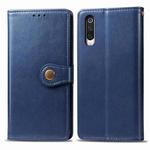 For Xiaomi Mi 9 Pro / 5G Retro Solid Color Leather Buckle Mobile Phone Protection Leather Case with Photo Frame & Card Slot & Wallet & Bracket Function(Blue)