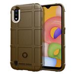 For Galaxy A01 Full Coverage Shockproof TPU Case(Brown)