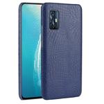 For Vivo V17 India Shockproof Crocodile Texture PC + PU Case(Blue)