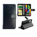 For Google Pixel4 Crazy Horse Texture Leather Horizontal Flip Protective Case with Holder & Card Slots & Wallet & Photo Frame(Black)