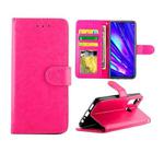 For OPPO Realme5 Pro Crazy Horse Texture Leather Horizontal Flip Protective Case with Holder & Card Slots & Wallet & Photo Frame(Magenta)