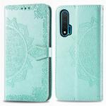For Huawei Nova 6 Halfway Mandala Embossing Pattern Horizontal Flip Leather Case with Holder & Card Slots & Wallet & Photo Frame & Lanyard(Green)