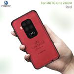 For Motorola One Zoom / One Pro PINWUYO Zun Series PC + TPU + Skin Waterproof And Anti-fall All-inclusive Protective Shell(Red)