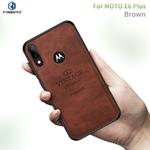 For  Motorola Moto E6 Plus PINWUYO Zun Series PC + TPU + Skin Waterproof And Anti-fall All-inclusive Protective Shell(Brown)