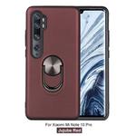 For Xiaomi Mi Note10 Pro / Note10 360 Rotary Multifunctional Stent PC+TPU Case with Magnetic Invisible Holder(Jujube Red)