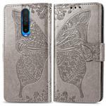 For Xiaomi Redmi K30 Butterfly Love Flower Embossed Horizontal Flip Leather Case with Bracket / Card Slot / Wallet / Lanyard(Gray)