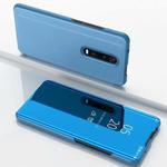 For Xiaomi Redmi K30 Plated Mirror Horizontal Flip Leather with Stand Mobile Phone Holster(Blue)