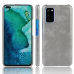For Huawei Honor V30 Shockproof Litchi Texture PC + PU Case(Gray)