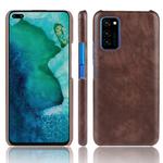For Huawei Honor V30 Shockproof Litchi Texture PC + PU Case(Brown)