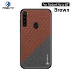 For Xiaomi RedMi Note8T PINWUYO Rong Series  Shockproof PC + TPU+ Chemical Fiber Cloth Protective Cover(Brown)