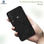 For MOTO G8 Play / One macro PINWUYO Zun Series PC + TPU + Skin Waterproof And Anti-fall All-inclusive Protective Shell(Black)