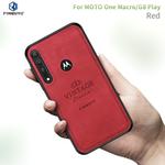 For MOTO G8 Play / One macro PINWUYO Zun Series PC + TPU + Skin Waterproof And Anti-fall All-inclusive Protective Shell(Red)