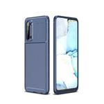 For Oppo Reno3 Carbon Fiber Texture Shockproof TPU Case(Blue)