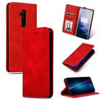 For OnePlus 7T Pro Retro Skin Feel Business Magnetic Horizontal Flip Leather Case(Red)