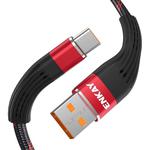 ENKAY ENK-CB101 Fishing Net Weaving USB to USB-C / Type-C Data Transfer Charging Cable(Red)
