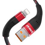 ENKAY ENK-CB201 Fishing Net Weaving USB to 8 Pin Data Transfer Charging Cable(Red)