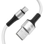 ENKAY ENK-CB102 Nylon Weaving USB to Type-C Data Transfer Charging Cable(Silver)