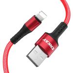 ENKAY ENK-CB202 Nylon Weaving USB to 8 Pin Data Transfer Charging Cable(Red)