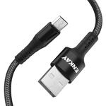 ENKAY ENK-CB302 Nylon Weaving USB to Micro USB Data Transfer Charging Cable(Black)