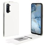 For Oppo Reno3 5G R64 Texture Single Vertical Flip Leather Protective Case with Card Slots & Photo Frame(White)