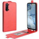 For Oppo Reno3 5G R64 Texture Single Vertical Flip Leather Protective Case with Card Slots & Photo Frame(Red)