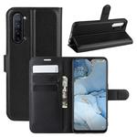 For Oppo Reno3 5G Litchi Texture Horizontal Flip Protective Case with Holder & Card Slots & Wallet(Black)