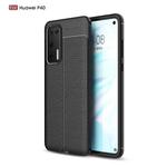 For Huawei P40 Litchi Texture TPU Shockproof Case(Black)