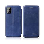 For Samsung Galaxy S20 Integrated Electricity Pressing Retro Texture Magnetic TPU+PU Leather Case with Card Slot & Holder(Blue)